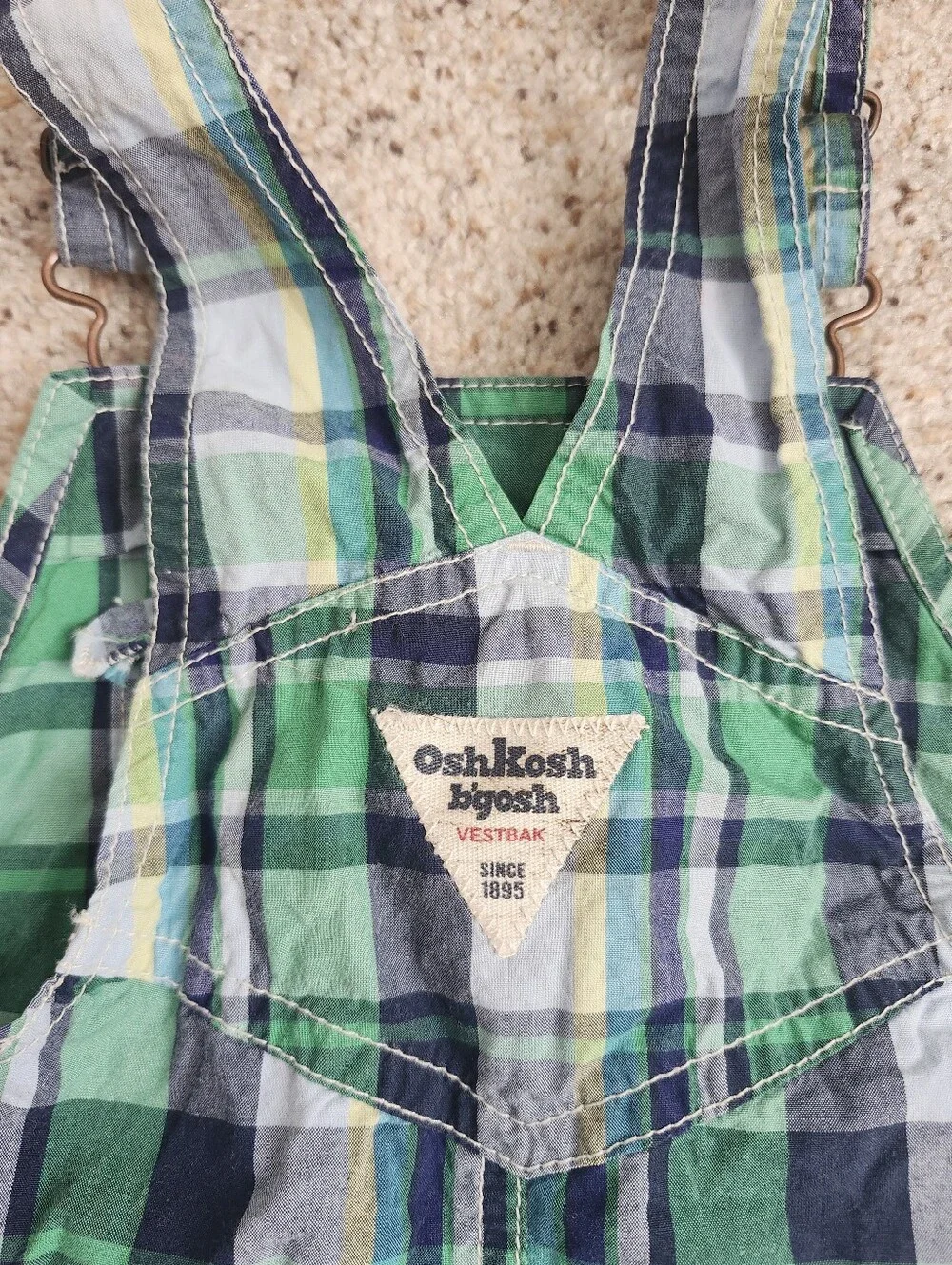 Oshkosh Blue Plaid Overalls